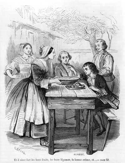 رسم توضيحي من فيلم &39;L&39;Emile&39; لجان جاك روسو (1712-1778) نُشر عام 1851 بواسطة بيير جوستاف يوجين ستال